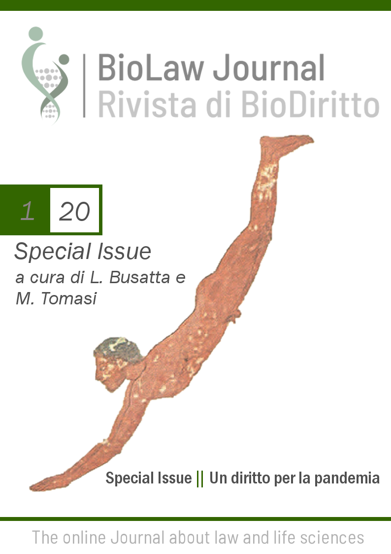 					Visualizza N. 1S (2020): Un diritto per la pandemia
				
